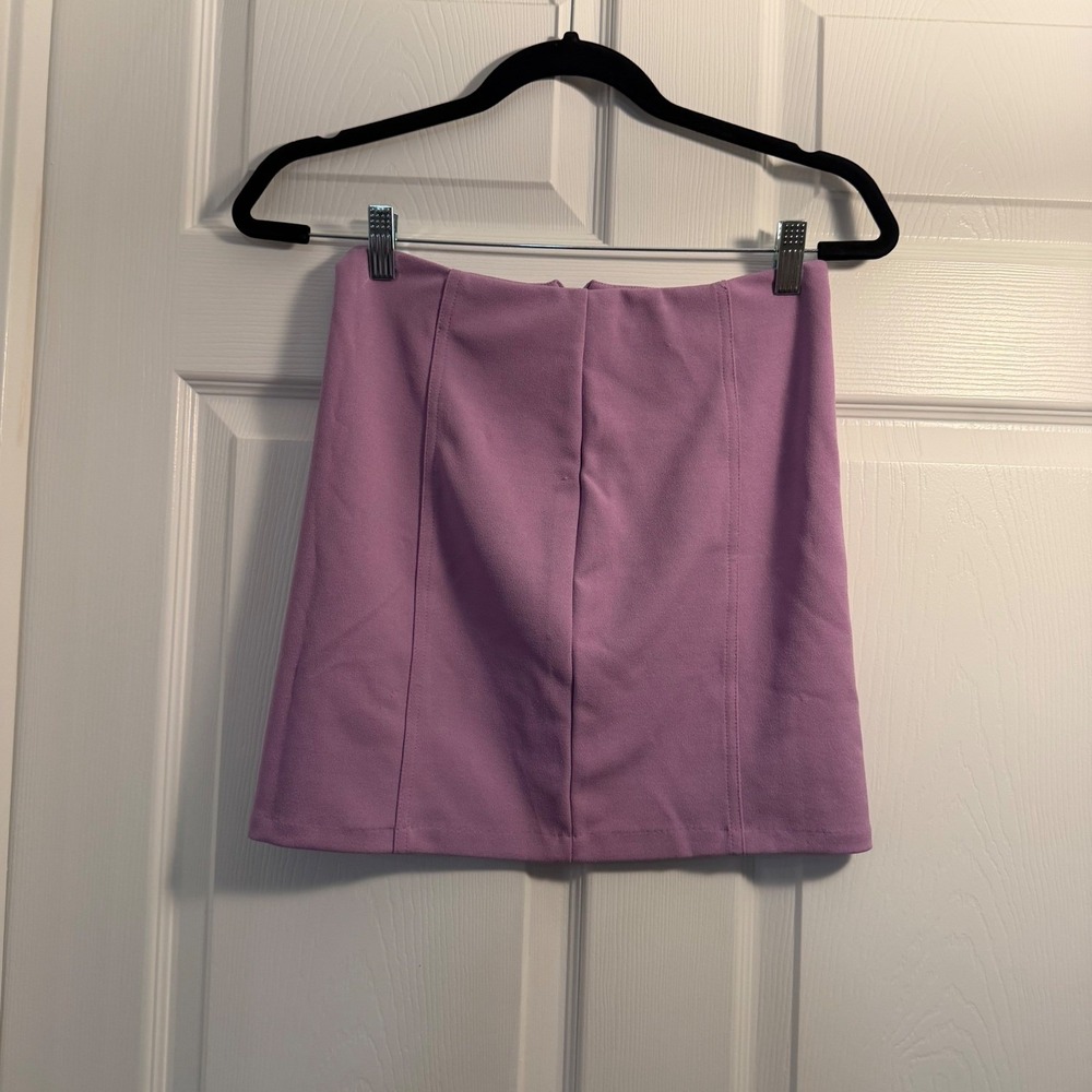 Zara Mini Skirt Purple Small Minimalist Career Night Out